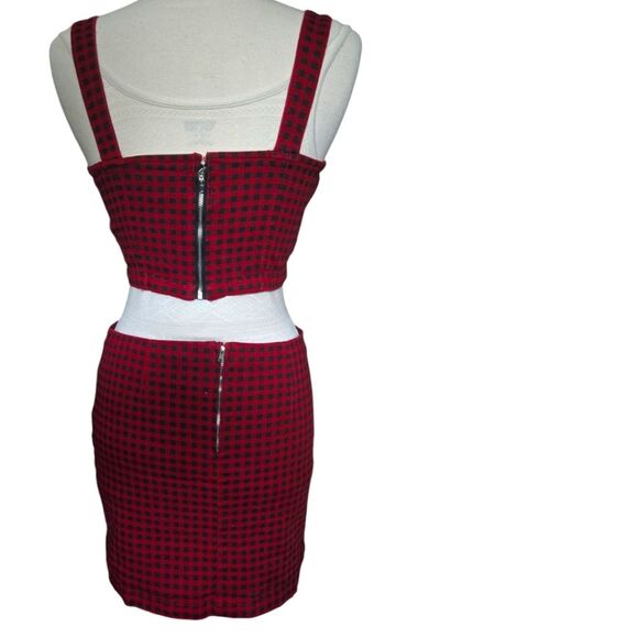 Gingham Plaid CropTop & Skirt Set, Forever 21 - L - Picture 5 of 12